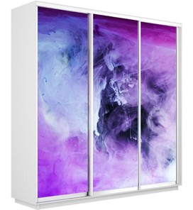 Шкаф 3-х створчатый Экспресс 1800х600х2200, Фиолетовый дым/белый снег в Нижнем Новгороде