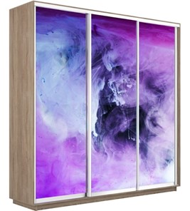Шкаф 3-дверный Экспресс 1800х600х2200, Фиолетовый дым/дуб сонома в Нижнем Новгороде