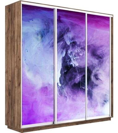 Шкаф 3-х дверный Экспресс 2400х600х2200, Фиолетовый дым/дуб табачный в Нижнем Новгороде - изображение