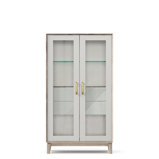 Шкаф 2х-дверный малый Липари ЛД 455.040.000, Дуб маувелла/Серый шёлк в Нижнем Новгороде - изображение 4