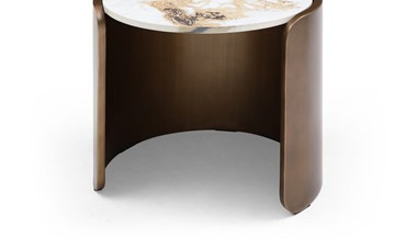 Круглый столик ET3095CI (D40) белая керамика /бронзовый в Нижнем Новгороде - предосмотр 2