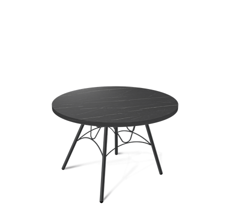 Круглый столик SHT-S100 / SHT-ТT 60 ЛДСП (камень пьетра гриджио черный/черный муар) в Нижнем Новгороде - изображение