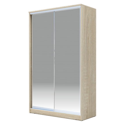 Шкаф 2-х дверный 2300х1200х420 Хит-23-4-12/2-88, Матовое стекло, Дуб сонома в Нижнем Новгороде - изображение