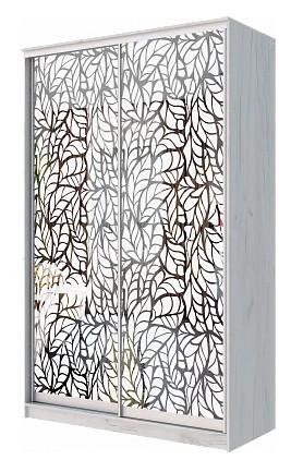 Шкаф 2-х створчатый "Листья" ХИТ 22-14-66-17 Дуб крафт белый в Нижнем Новгороде - изображение