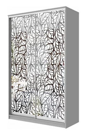 Шкаф 2-х створчатый "Листья" ХИТ 22-4-14-66-17 Серый в Нижнем Новгороде - изображение