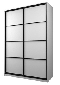 Шкаф 2-х дверный MAX МШ-23-6-16-11, Профиль Черный/Цвет Белый в Нижнем Новгороде