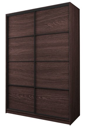 Шкаф 2-х дверный MAX МШ-23-6-16-11, Профиль Черный/Цвет Венге в Нижнем Новгороде - изображение