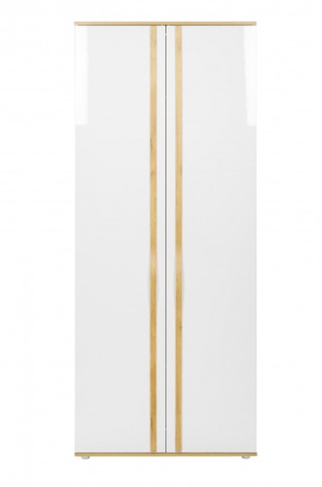 Двухстворчатый шкаф Марта-2 ЛД 136.020, Дуб золотой/Белый глянец в Нижнем Новгороде - изображение 1
