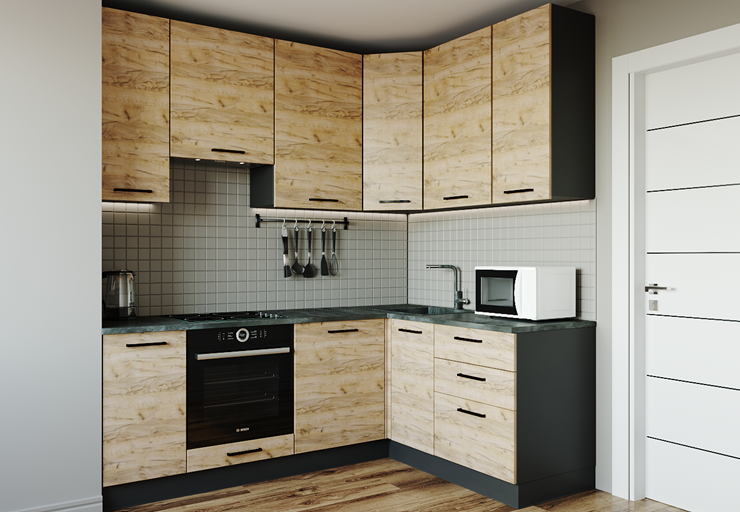 Модульная кухня Крафт-2200х1600 в Нижнем Новгороде - изображение