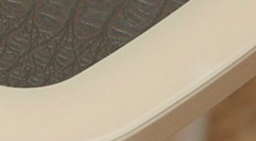 Стол на кухню ПГ-04 СТК, венге/стекло песочное/экокожа крокодил медный/35 гнутые хром в Нижнем Новгороде - предосмотр 1
