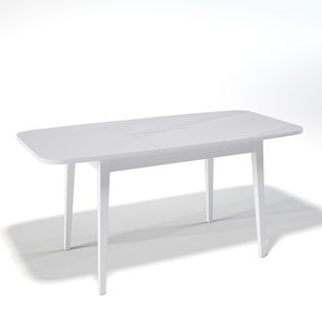 Кухонный раскладной стол Kenner 1200M (Белый/Стекло белое глянец) в Нижнем Новгороде - предосмотр 1