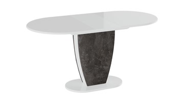 Кухонный стол раскладной Монреаль тип 1 (Белый глянец/Моод темный) в Нижнем Новгороде - предосмотр 1