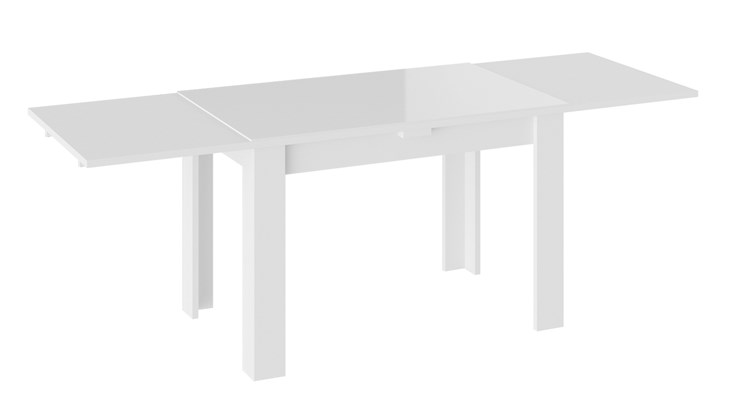 Раздвижной стол Норман тип 1, цвет Белый/Стекло белый глянец в Нижнем Новгороде - изображение 1