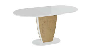Кухонный раздвижной стол Монреаль тип 1 (Белый глянец/Бунратти) в Нижнем Новгороде - предосмотр 1