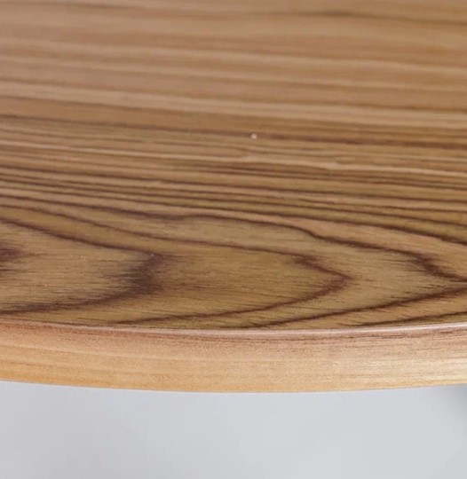 Кухонный стол круглый Шпон Ореха д. 100 см МДФ светлый орех в Нижнем Новгороде - изображение 7