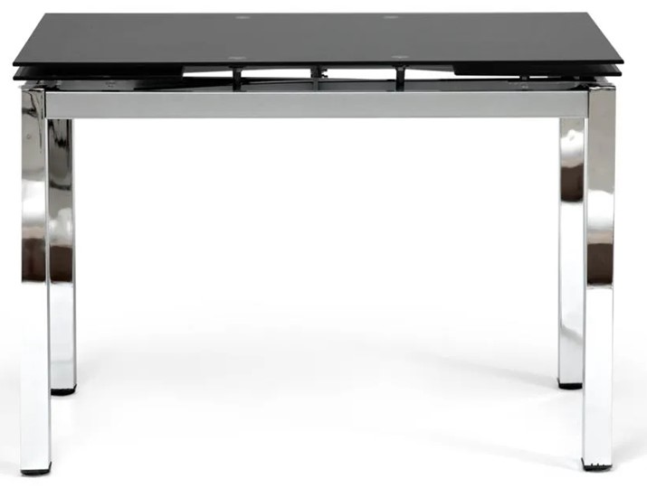 Кухонный стол раздвижной CAMPANA ( mod. 346 ) металл/стекло 70x110/170x76, хром/черный арт.11413 в Нижнем Новгороде - изображение 3