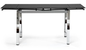 Кухонный стол раздвижной CAMPANA ( mod. 346 ) металл/стекло 70x110/170x76, хром/черный арт.11413 в Нижнем Новгороде