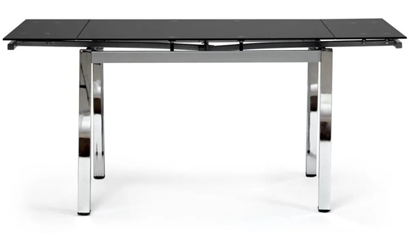 Кухонный стол раздвижной CAMPANA ( mod. 346 ) металл/стекло 70x110/170x76, хром/черный арт.11413 в Нижнем Новгороде - изображение