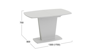 Обеденный раздвижной стол Честер тип 2, цвет Белый/Стекло белый глянец в Нижнем Новгороде - предосмотр 3