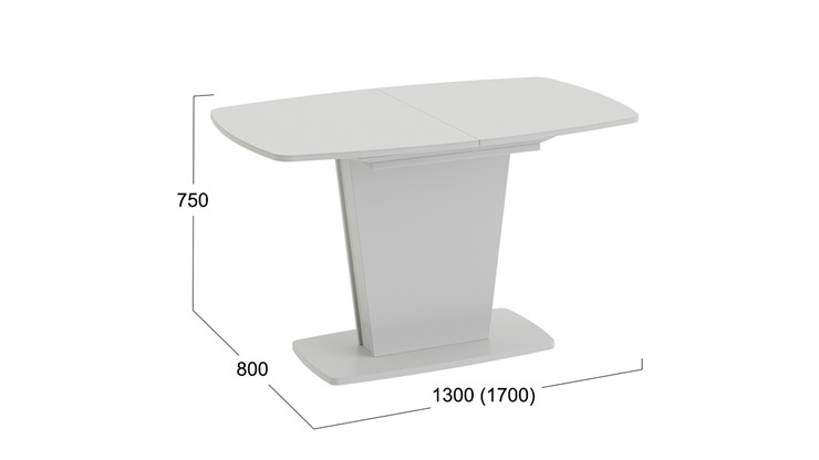 Обеденный раздвижной стол Честер тип 2, цвет Белый/Стекло белый глянец в Нижнем Новгороде - изображение 3