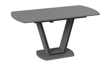 Обеденный раздвижной стол Дели Тип 2 (Серый софт, Стекло матовое серое) в Нижнем Новгороде - предосмотр 1