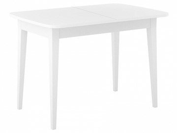 Кухонный стол раскладной Dikline M120 Белый/стекло белое сатин/ножки MM белые в Нижнем Новгороде