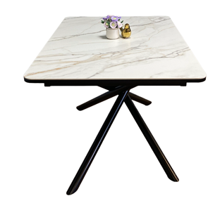 Кухонный стол раскладной DK1200 (черный/керамика мрамор золотой) в Нижнем Новгороде - предосмотр 3