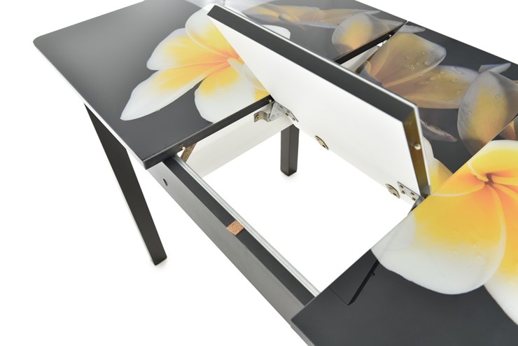 Кухонный стол раздвижной Гамбург исп. 1, ноги метал. крашеные №23 (Exclusive h125/черный) в Нижнем Новгороде - изображение 5