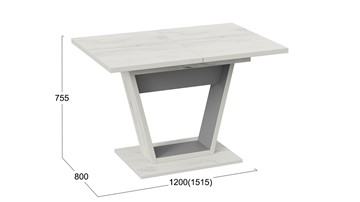 Раздвижной стол Гавана тип 1 (Дуб крафт белый/Серый графит) в Нижнем Новгороде - предосмотр 5