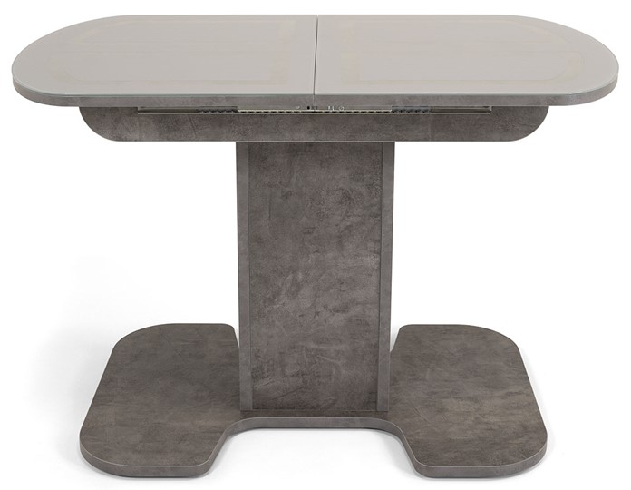 Кухонный стол раздвижной Киото-1 (ноги серый камень, серебро/серый камень) в Нижнем Новгороде - изображение 1