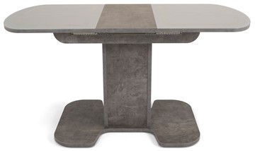 Кухонный стол раздвижной Киото-1 (ноги серый камень, серебро/серый камень) в Нижнем Новгороде - предосмотр 3