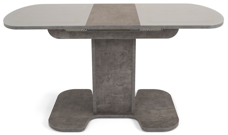 Кухонный стол раздвижной Киото-1 (ноги серый камень, серебро/серый камень) в Нижнем Новгороде - изображение 3