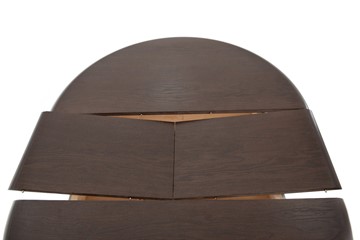 Кухонный раскладной стол Леонардо-1 исп. Круг 1000, тон 10 (Морилка/Эмаль) в Нижнем Новгороде - предосмотр 5