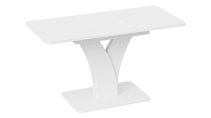 Кухонный стол раскладной Люксембург тип 2 (Белый/Стекло белое матовое) в Нижнем Новгороде - изображение 1