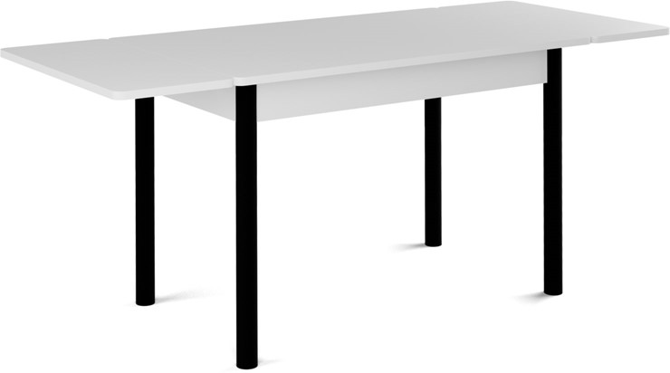 Раздвижной стол Милан-1 EVO, ноги металлические черные, белый цемент в Нижнем Новгороде - изображение 1