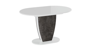 Кухонный стол раскладной Монреаль тип 1 (Белый глянец/Моод темный) в Нижнем Новгороде - предосмотр