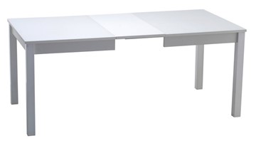 Раздвижной стол Нагано-2 стекло белое opti (хром-лак) в Арзамасе - предосмотр 1