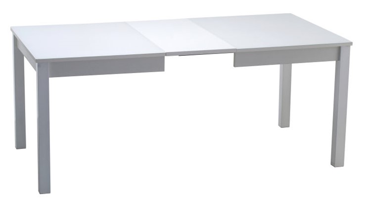Раздвижной стол Нагано-2 стекло белое opti (хром-лак) в Арзамасе - изображение 1