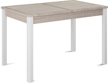 Кухонный раздвижной стол Ницца-1 ПЛ (ноги белые, плитка бежевая/лофт) в Арзамасе