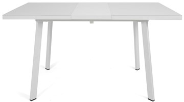 Кухонный стол раздвижной Сальвадор-1G (ноги белые, стекло cristal/белый цемент) в Нижнем Новгороде - предосмотр 5