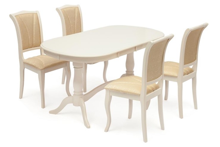 Кухонный раскладной стол Siena ( SA-T6EX2L ) 150+35+35х80х75, ivory white (слоновая кость 2-5) арт.12490 в Нижнем Новгороде - изображение 6
