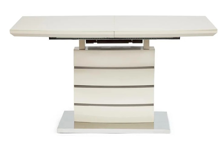 Обеденный раздвижной стол WOLF ( mod. 8053-2 ) мдф high gloss/закаленное стекло, 120/160x80x76, слоновая кость/латте в Нижнем Новгороде - изображение 5