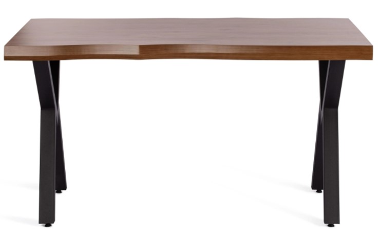 Обеденный стол EFFRON (mod. 1412) ЛДСП+меламин/металл, 140х80х75, walnut (орех)/чёрный в Нижнем Новгороде - изображение 2