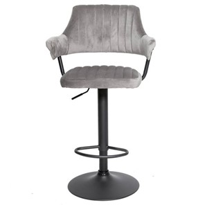 Барный стул КАНТРИ WX-2917 вельвет светло-серый в Нижнем Новгороде - предосмотр