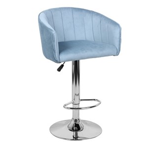 Мягкий барный стул Марк WX-2325 велюр голубой в Нижнем Новгороде - предосмотр