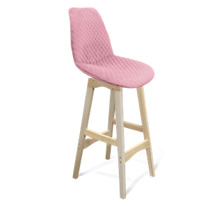 Барный стул SHT-ST29-С22 / SHT-S65-1 (розовый зефир/прозрачный лак) в Нижнем Новгороде - предосмотр