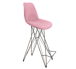 Барный стул SHT-ST29-С22 / SHT-S66 (розовый зефир/черный муар/зол.патина) в Нижнем Новгороде
