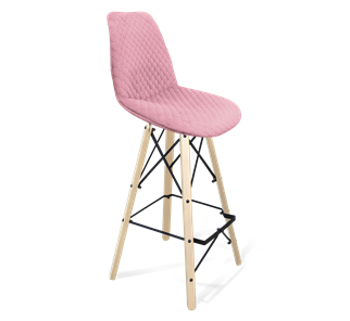 Барный стул SHT-ST29-С22 / SHT-S80 (розовый зефир/прозрачный лак/черный) в Нижнем Новгороде