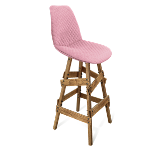 Барный стул SHT-ST29-С22 / SHT-S81 (розовый зефир/брашированный коричневый) в Нижнем Новгороде