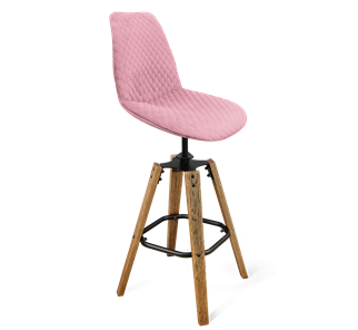 Барный стул SHT-ST29-С22 / SHT-S93 (розовый зефир/браш.коричневый/черный муар) в Нижнем Новгороде